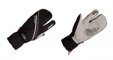 Běžecké rukavice KV+ Glacier pro wind tech gloves black 8G06-1 2018/19