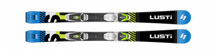 Dětské sjezdové lyže LUSTI JS junior sport + vázání VIST Junior 4,5, černé, 2019/20