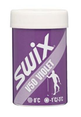 stoupací vosk na běžecké lyže Swix V50 fialový 45g