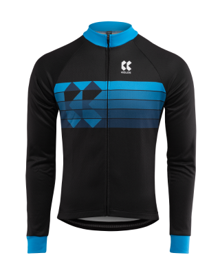 Cyklistický dres dlouhý rukáv Kalas Motion Z 2032-086x černo modrý 2021