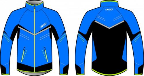 Běžecká bunda KV+ Premium Jacket unisex blue/black/lime 9V145-21