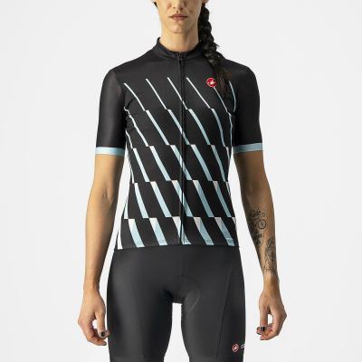 Cyklistický dres dámský Castelli Pendio light black/white 2022