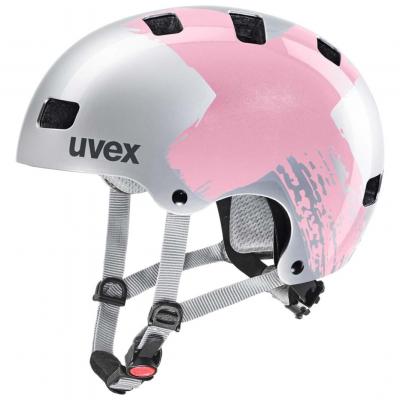 Dětská cyklistická helma Uvex Kid 3, silver-rosé