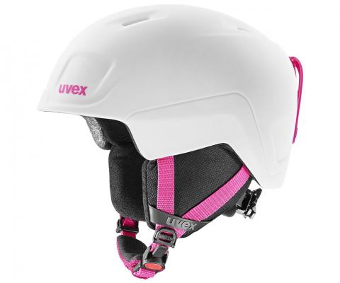 Dětská lyžařská helma UVEX Heyya Pro bílo-růžová 2022/23