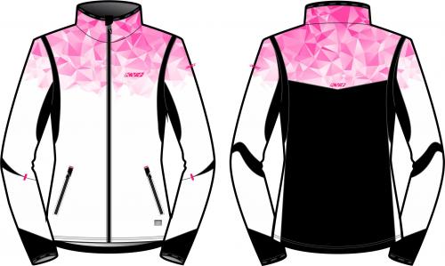 Běžecká bunda dámská KV+ Tornado Pink/White 2023/24