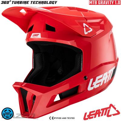Dětská integrální MTB helma LEATT MTB 1.0 Gravity Junior Helmet V23 Fire