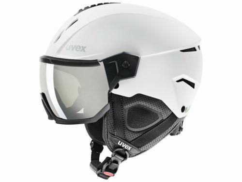 Lyžařská helma Uvex Insctinct Visor White-black mat