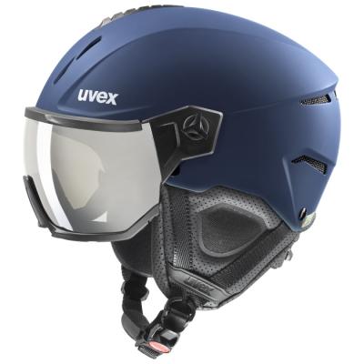 Lyžařská helma Uvex Instinct Visor tmavě modrá