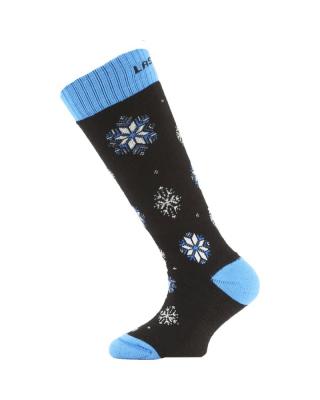 Dětské lyžařské ponožky Lasting SJA 905 černo/modré