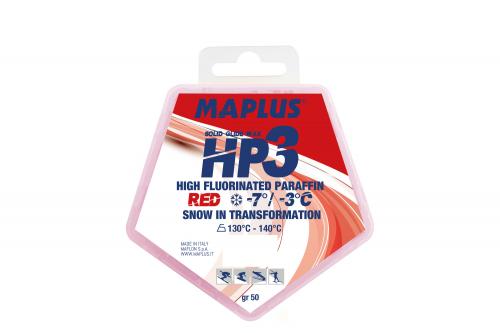 Vosk na lyže Briko Maplus parafín HP3 Solid Red -7 až -3°C 50 g
