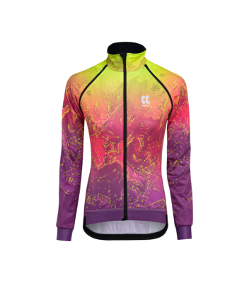 Dámská cyklistická bunda Kalas MOTION Z6 | Membránová bunda | Neon Lava Blend