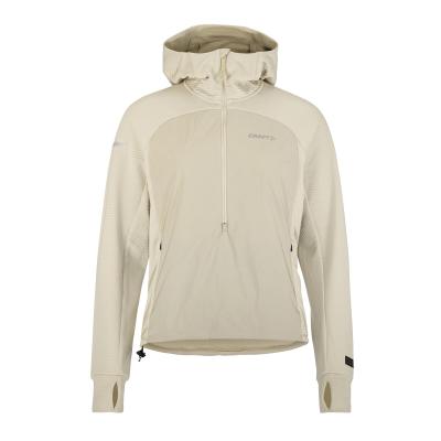 Běžecká bunda dámská Craft SubZ Light Hood Sweater béžová
