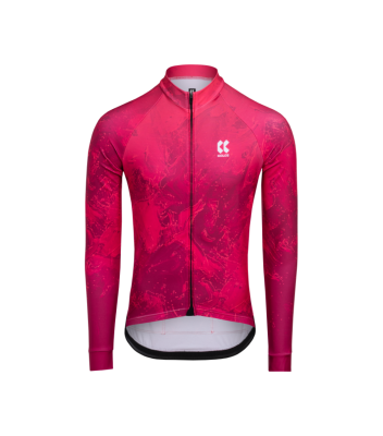 Pánský cyklistický dres dlouhý rukáv | MOTION Z6 Berry Red 