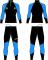 Běžecká kombinéza KV+ Lahti two pieces suit black/blue 21V118-12 2021/22