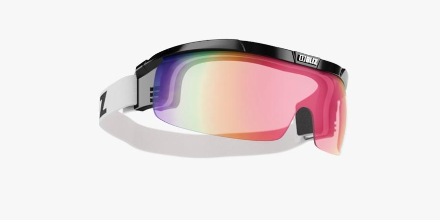 Štít Bliz Proflip smallface black frame pink with red multi lens