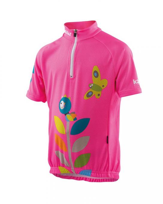 Dětský cyklistický dres Kalas Leaves pink junior 1041-052X