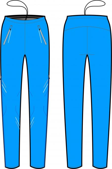 Běžecké kalhoty KV+ Pants Premium 9V146.2 modré 2019/20