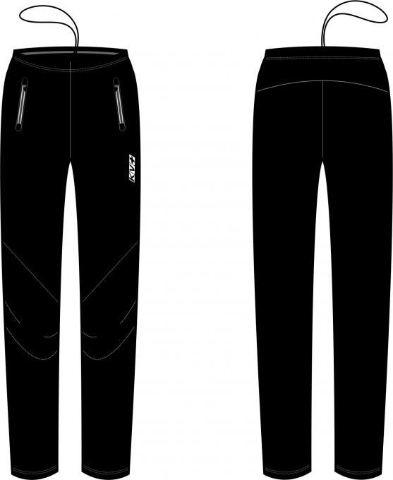 Běžecké kalhoty KV+ Lahti pants black 21V117-1 2020/21