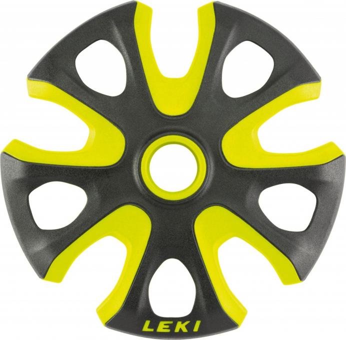 Košíčky na sjezdové hole Leki Big Mountain Basket, neon yellow black 95mm 2020/21