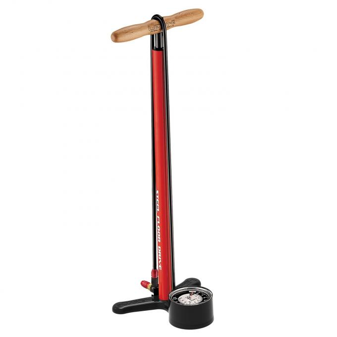 Pumpa Lezyne Steel floor drive 3,5 fire red