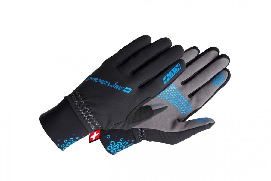 Běžecké rukavice KV+ Focus černé 21G07-2 černo/modré 2021/22 