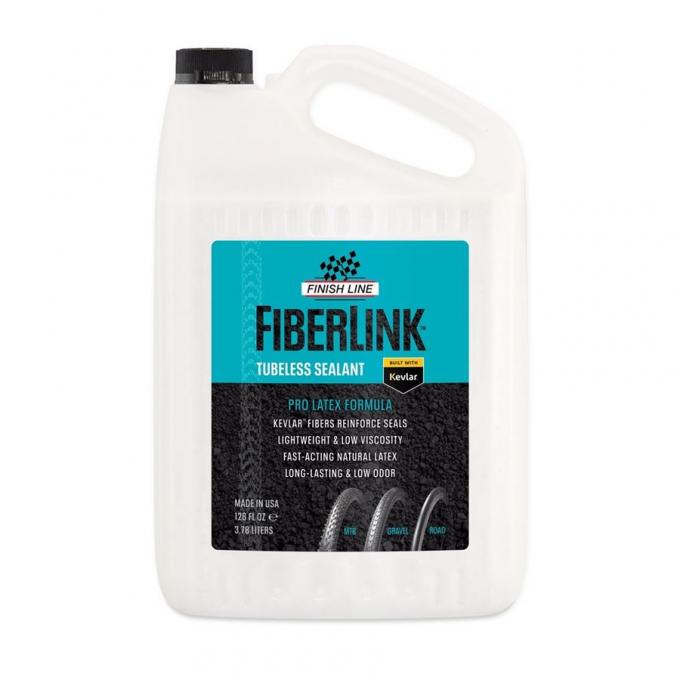 Tmel do bezdušových plášťů Finish line fiberlink Tubeless sealant pro latex 1 galon/3,785 