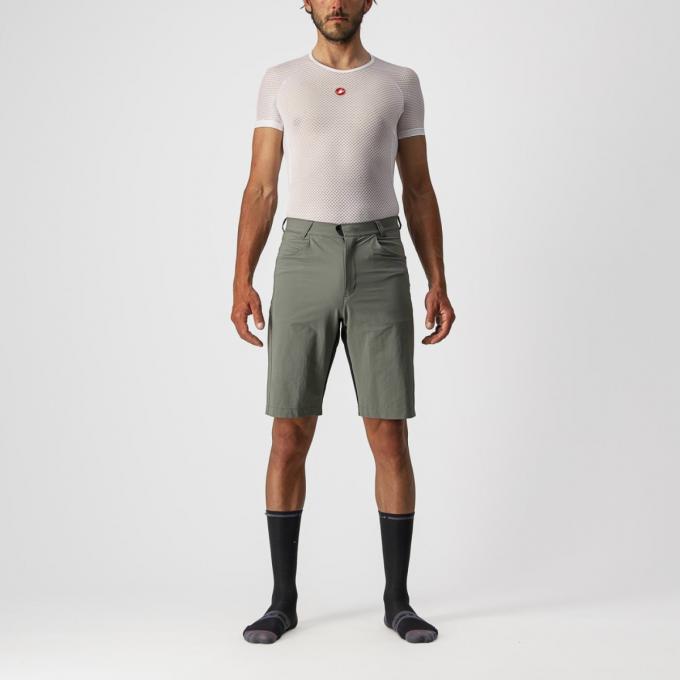 Kalhoty na kolo Castelli unlimited baggy short forest gray 2022